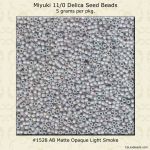 Delica 11/0:1528 Light Smoke, AB Matte Opaque [5g]