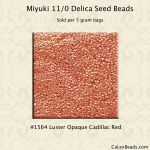 Delica 11/0:1564 Red Cadillac, Luster Opaque [5g]