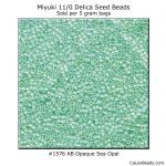 Delica 11/0:1576 Sea Opal, AB Opaque [5g]