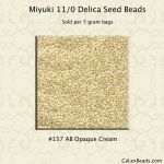 Delica 11/0:0157 Cream, AB Opaque [5g]