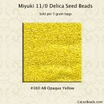 Delica 11/0:0160 Yellow, AB Opaque [5g]