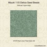 Delica 11/0:1675 Pearl Lined Pale Green AB [5g]