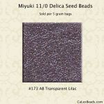 Delica 11/0:0173 Lilac, AB Transparent [5g]