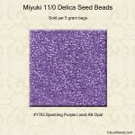 Delica 11/0:1753 Sparkling Purple, AB Lined Opal [5g]