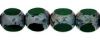 Fire Polished 8mm Antique Style Triangle Beads:Emerald Picasso [25]