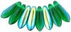 Dagger Beads 3x10mm Emerald, AB [100]