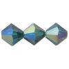 Swarovski 5328:3mm Emerald, AB [ea]