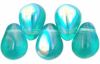 Teardrop Bead:8x6mm Teal, AB [50]