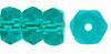 Fire Polished 6x3mm Faceted Rondell Beads:Teal [50]
