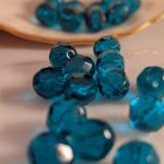 Fire Polished Bead:8mm Capri Blue [25]