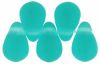Czech Glass 6x4mm Teardrop Beads:Matte Teal [100]