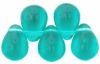 Teardrop Bead 8x6mm Teal, Transparent [100]