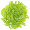 Crescent Beads 3x10mm 2-Hole:Dk Peridot Luster Iris Opal [10g]