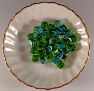 Swarovski 5601:8mm Peridot, AB [4]