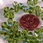 Bicone Beads:6mm Olivine, AB [50]