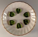 Heart Table Cut Beads 15mm:Olivine [6]
