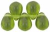 Teardrop Bead 8x6mm Olivine, Transparent [50]