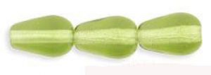 Czech Glass 9x6mm Teardrop Beads:Olivine [25]
