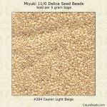 Delica 11/0:0204 Light Beige, Ceylon [5g]