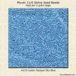 Delica 11/0:0215 Sky Blue, Luster Opaque [5g]