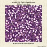 Delica 11/0:2169 Lilac, Duracoat Silver Lined [5g]
