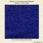 Delica 11/0:0216 Royal Blue, Luster Opaque [5g]