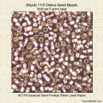 Delica 11/0:2170 Raisin, Duracoat Semi Frosted Silver Lined [5g]