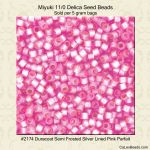 Delica 11/0:2174 Pink Parfait, Duracoat Semi Frosted Silver Lined [5g]