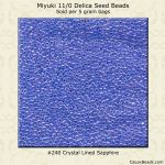 Delica 11/0:0240 Sapphire, Crystal Lined [5g]