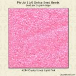 Delica 11/0:0244 Light Pink, Crystal Lined [5g]