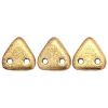 Czech Glass 6mm 2-Hole CzechMate Triangle Beads:Matte Metallic Flax [10g]