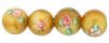 Czech Glass Lampwork Flower Beads:Brown [ea]