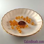 Rose Bud Beads:5x6mm Topaz [25]