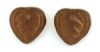 Czech Glass 10mm Heart Leaf Beads:Smoky Topaz [50]
