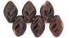 Leaf Beads 7x12mm:Smoky Topaz/White [25]