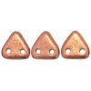 Czech Glass 6mm 2-Hole CzechMate Triangle Beads:Matte Metallic Copper [10g]