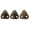 Czech Glass 6mm 2-Hole CzechMate Triangle Beads:Dark Bronze [10g]