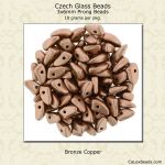 CLOSE OUT:3x6mm Prong Beads, Bronze Copper [10g]