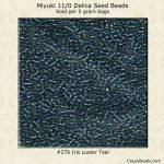 Delica 11/0:0276 Teal, Iris Luster [5g]