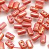 Czech Glass 3x5mm 2 Hole Rulla Beads:Luster Red [10g]