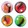 Czech Glass 6mm Lentil Beads:Coated Marea Peacock/Gold [50]
