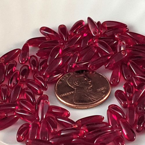 RULLA Czech Glass Beads 5x3mm OPAQUE RED PICASSO (2.5 tube)