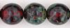 Druk Beads, 8mm:Ruby Picasso [25]
