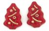 Czech Glass 17x7mm Christmas Tree Beads:Gold Inlay Ruby [10]