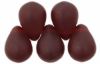Teardrop Bead 8x6mm Ruby, Matte [50]