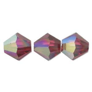 Swarovski 5328:4mm Ruby, AB [ea]