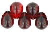 Teardrop Bead:8x6mm RubyTransparent [50]