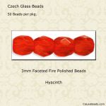 Fire Polished Beads:3mm Hyacinth [50]