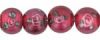 Czech Glass Lampwork Flower Beads:Fuchsia [ea]