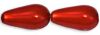 Pearl Beads 15x8mm Teardrop:Tangerine [100]